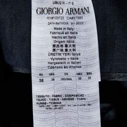 Giorgio Armani Navy Blue Linen Belted Pants XS