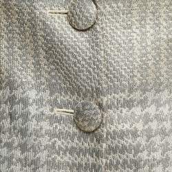 Pre Owned Giorgio Armani Metallic Jacquard  Single Breasted Blazer M