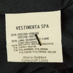 Pre Owned Giorgio Armani Vintage Black Knit Textured Suit S