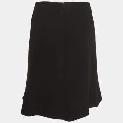 Giorgio Armani Black Silk Flared Knee Length Skirt S