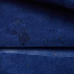 Pre Owned Giorgio Armani Blue Suede and Leather Shopper Tote