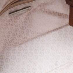 Giorgio Armani Brown/Grey Signature Canvas and Leather Hobo