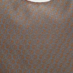 Giorgio Armani Brown/Grey Signature Canvas and Leather Hobo