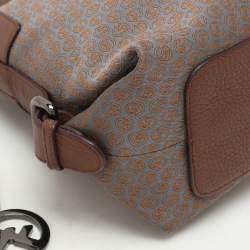 Giorgio Armani Brown/Grey Signature Canvas and Leather Hobo