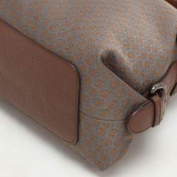 Giorgio Armani Brown/Grey Signature Canvas and Leather Hobo