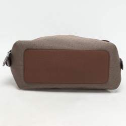 Giorgio Armani Brown/Grey Signature Canvas and Leather Hobo