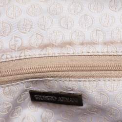 Giorgio Armani Brown/Grey Signature Canvas and Leather Hobo