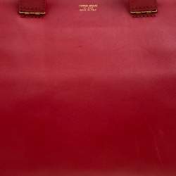 Pre Owned Giorgio Armani Red Leather Tote