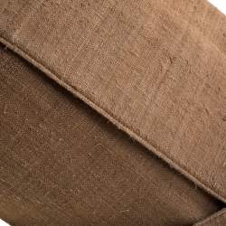 Pre Owned Giorgio Armani Light Brown Jute Shoulder Bag