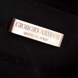 Pre Owned Giorgio Armani Orange Leather and Acrylic Chain Shoulder Bag