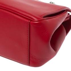 Giorgio Armani Red Leather Chain Shoulder Bag