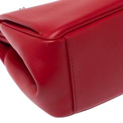 Giorgio Armani Red Leather Chain Shoulder Bag