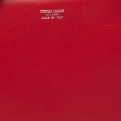 Giorgio Armani Red Leather Chain Shoulder Bag
