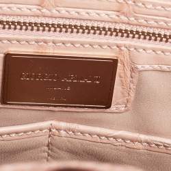 Giorgio Armani Beige Croc Embossed Leather Tote