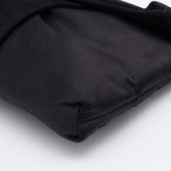 Pre Owned Giorgio Armani Black Satin and Suede Embellished Clutch