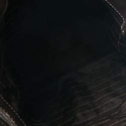 Giorgio Armani Dark Brown Leather Messenger Bag