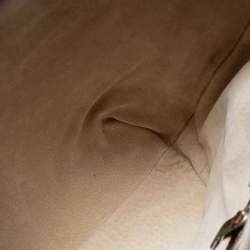 Pre Owned Giorgio Armani Metallic Brown Pleated Leather Hobo