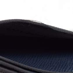 Giorgio Armani Navy Blue Leather Card Holder