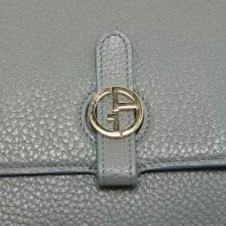 Pre Owned Giorgio Armani Grey Leather Clutch