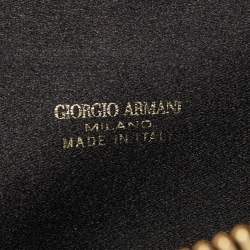 Giorgio Armani Black/Multicolor Patent Leather Beaded Shoulder Bag