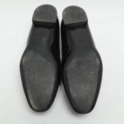 مملوكة مسبقًا حذاء سموكنغ لجورجيو أرماني جلد لامع أسود مقاس 39