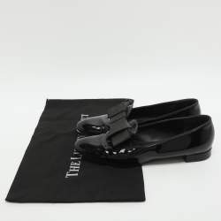 مملوكة مسبقًا حذاء سموكنغ لجورجيو أرماني جلد لامع أسود مقاس 39