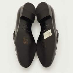 Pre Owned Giorgio Armani Size 36 Black Patent Leather Slip On Loafers