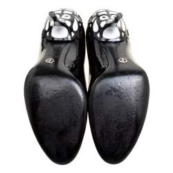 Pre Owned Giorgio Armani Black Patent Leather Pumps Size 40