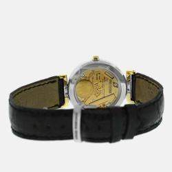 Pre Owned Girard-Perregaux Integrale Quartz Stainless Steel Yellow Gold Women's Wristwatch 32mm