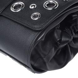 Pre Owned Giuseppe Zanotti Black Grommet Leather Gwen Backpack