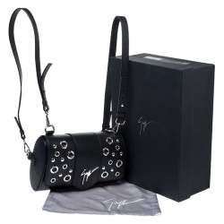 Pre Owned Giuseppe Zanotti Black Grommet Leather Gwen Backpack