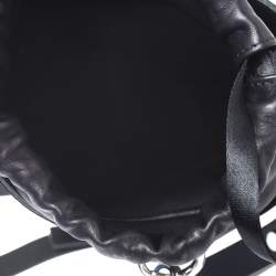 Pre Owned Giuseppe Zanotti Black Grommet Leather Gwen Backpack