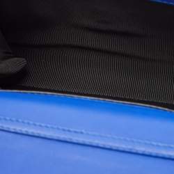 Giuseppe Zanotti Blue Suede Crystal Embellished Clutch