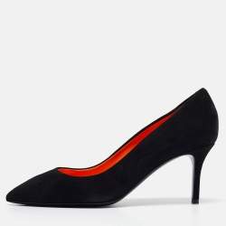 مملوكة مسبقًا Giuseppe Zanotti Black Suede Pointed Toe Pumps Size 38
