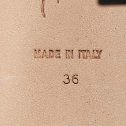 Pre Owned Giuseppe Zanotti Purple Patent Leather Cruel Ankle Strap Sandals Size 36