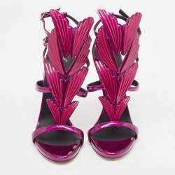 Giuseppe Zanotti Purple Patent Leather Cruel Wing Sandals Size 37