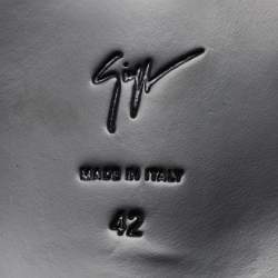 Pre Owned Giuseppe Zanotti Black Crystal Embellished Smoking Slippers Size 42