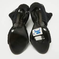 Giuseppe Zanotti Black Fabric Ankle Length Boots Size 36.5