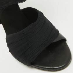 Giuseppe Zanotti Black Fabric Ankle Length Boots Size 36.5