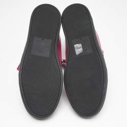 Pre Owned Giuseppe Zanotti Pink Leather Frankie Low Top Sneakers Size 39