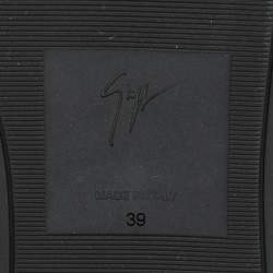 Pre Owned Giuseppe Zanotti Pink Leather Frankie Low Top Sneakers Size 39