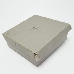 Pre Owned Giuseppe Zanotti Beige Leather Royce Chain Wedge Sneakers Size 39