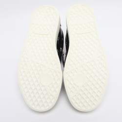 Pre Owned حذاء رياضي جوسيبي زانوتي فرانكي منخفض من الأعلى جلد بطبعة شعار أسود مقاس 39