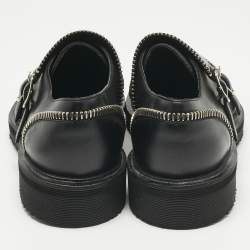 Pre Owned Giuseppe Zanotti Black Leather Monk Strap Oxford Size 36