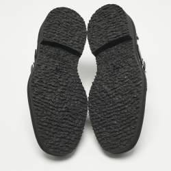 Pre Owned Giuseppe Zanotti Black Leather Monk Strap Oxford Size 36