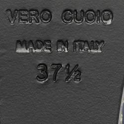 مملوكة مسبقًا حذاء كعب عالي جوسيبي زانوتي جلد أزرق مع سلسلة إسفين مقاس 37.5