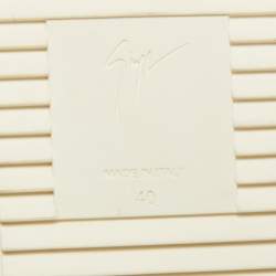 Pre Owned حذاء رياضي جوسيبي زانوتي منصة منخفضة جلد أبيض فرانكي مقاس 41