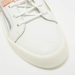 Pre Owned حذاء رياضي جوسيبي زانوتي منصة منخفضة جلد أبيض فرانكي مقاس 41