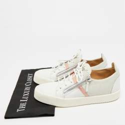 Pre Owned حذاء رياضي جوسيبي زانوتي منصة منخفضة جلد أبيض فرانكي مقاس 41