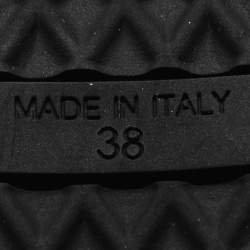 Pre Owned Giuseppe Zanotti Gail Size 38 Black/Rose Gold Leather Low Top Sneakers